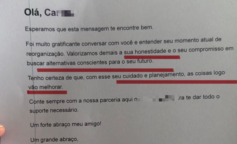 💌 A CARTA QUE VEIO JUNTO