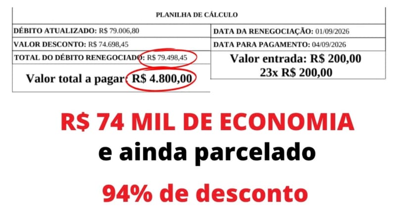 💰 R$ 74 MIL DE ECONOMIA