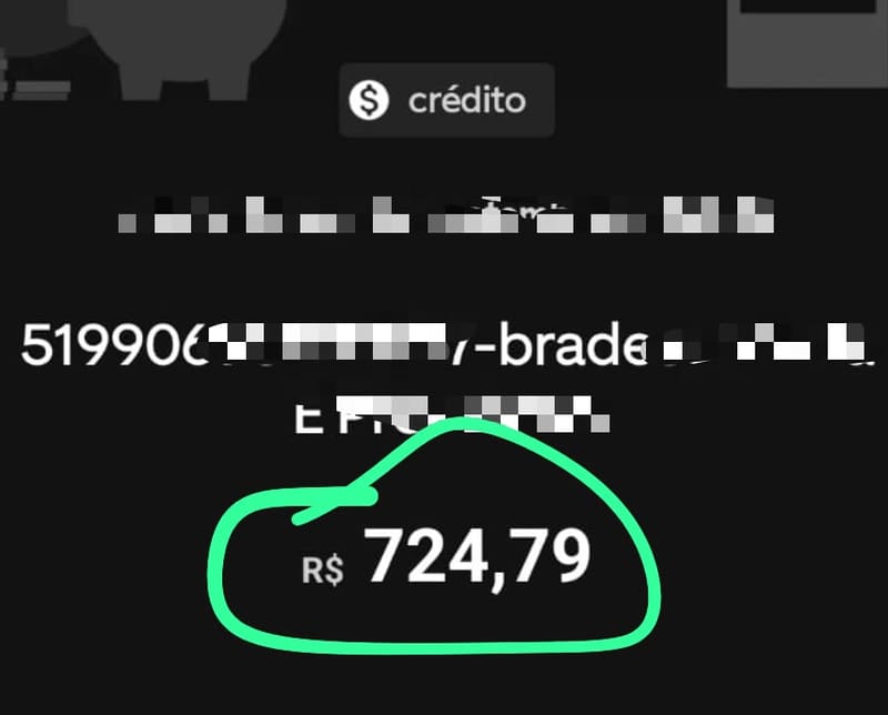 💰 ESTORNO DE R$ 724,79