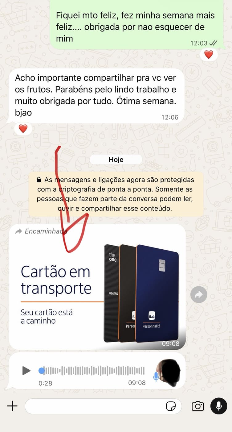 🏦 CARTÃO PERSONNALITÉ A CAMINHO